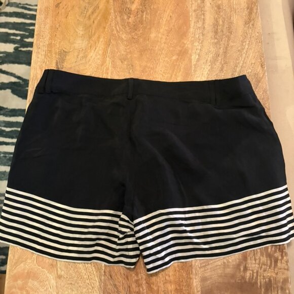 Joie Bismark Silk Voile Striped Shorts in Caviar Black and White Stripe Size XS - Picture 3 of 8